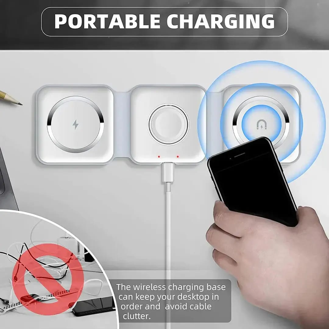 3-in-1 Foldable Fast Wireless Charging